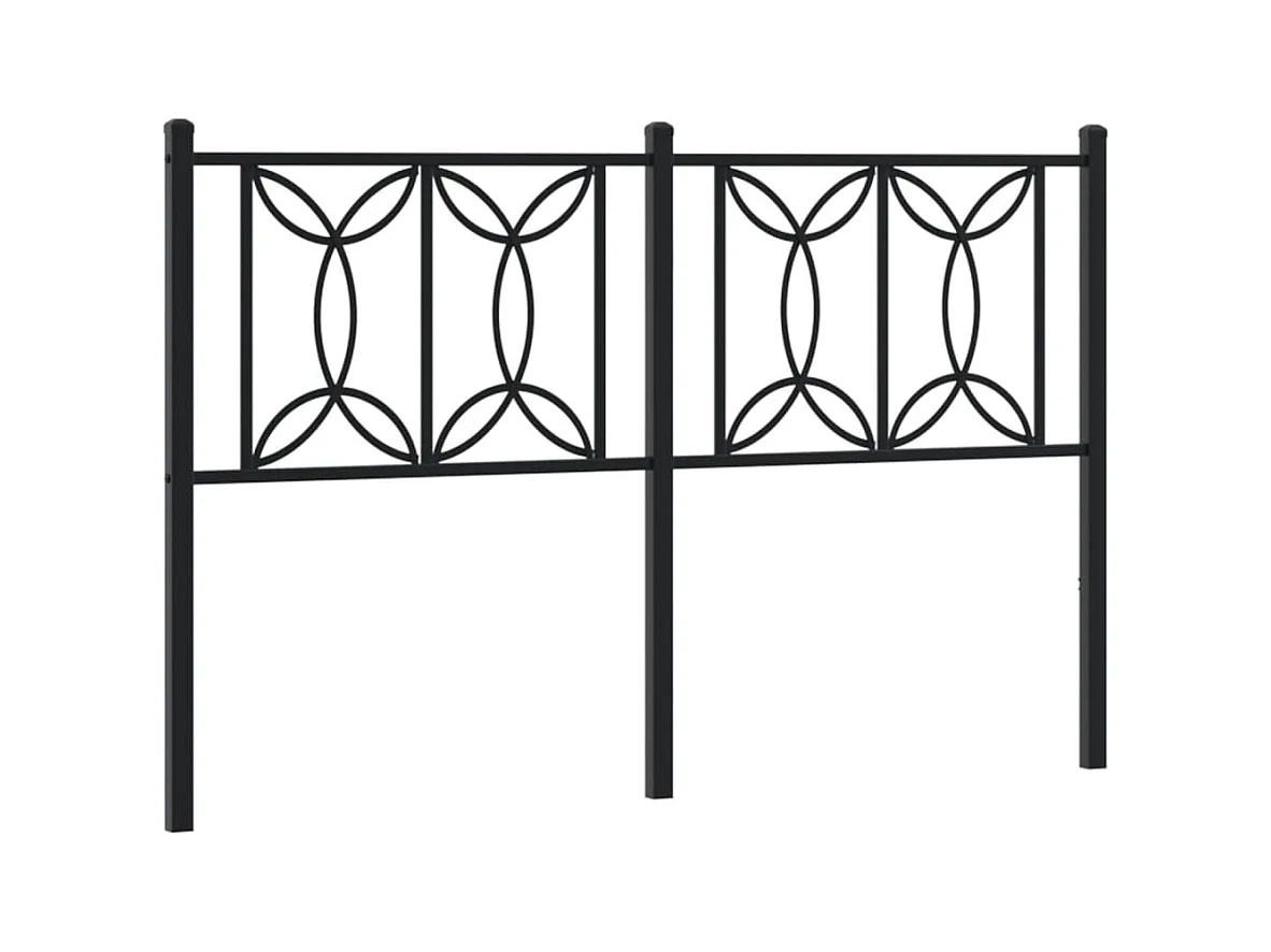 Tête de lit métal noir 140 cm