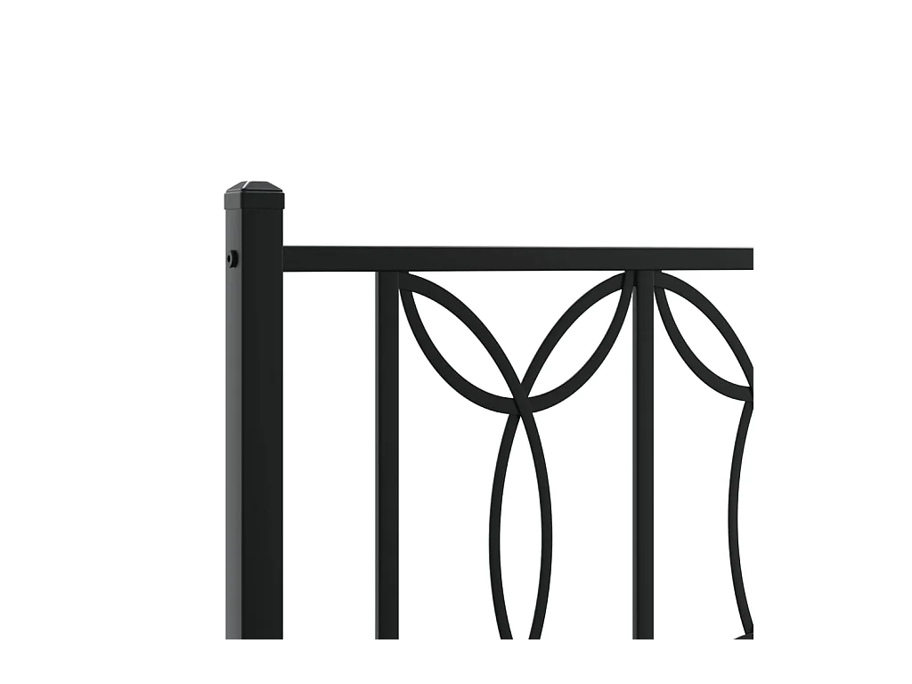 Tête de lit métal noir 140 cm