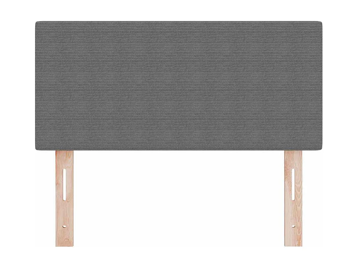 LED Hoofdbord met LED -striplichten Lichtgrijs 90 cm Stof