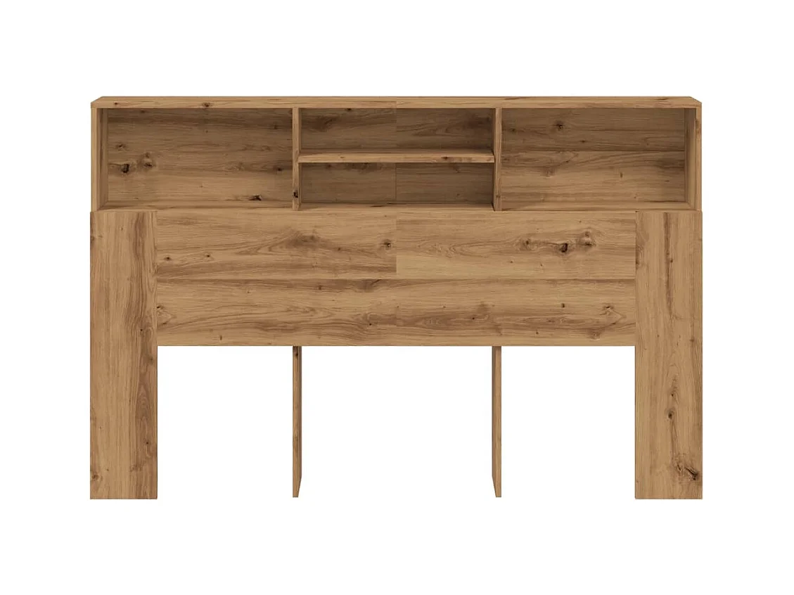 Armoire de tête de lit chêne artisanal 180x19x103,5 cm