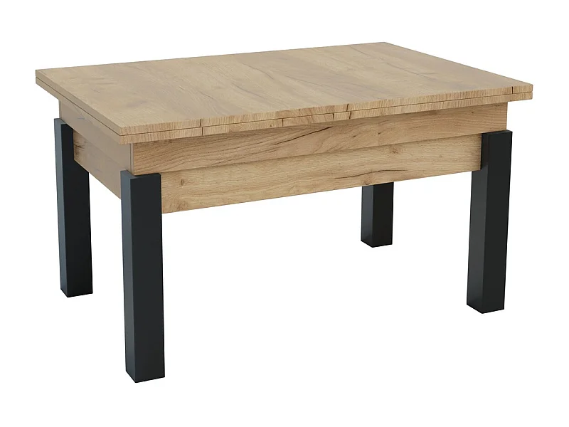 Stolik Kawowy Przekształcalny Słońce, Brązowy, 120x90x75 cm, Seven Design