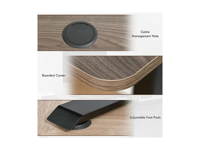 Bureau assis debout électrique - 4 niveau hauteur réglable - avec moteur - Max 70KG - 140x70x72/116cm