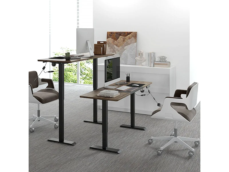 Bureau assis debout électrique - 4 niveau hauteur réglable - avec moteur - Max 70KG - 140x70x72/116cm