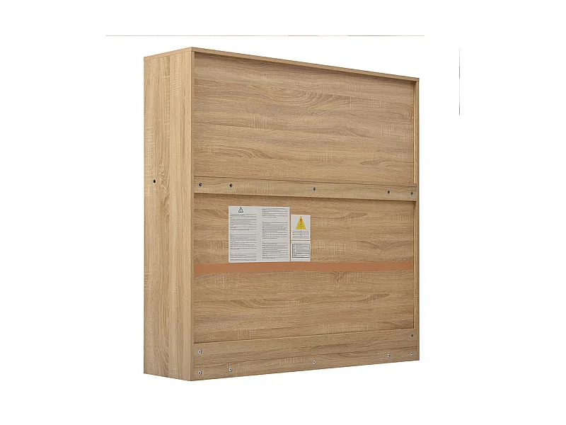Bureau informatique avec rangement - 1 porte et 7 niches - pieds en fer - MDF - 120x50x120cm
