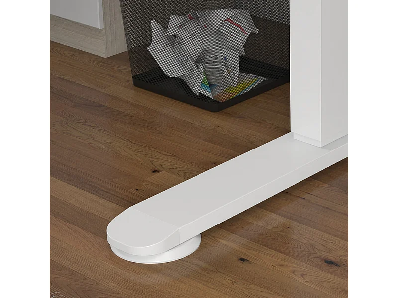 Elektrisch hoogteverstelbaar zit-sta bureau, verstelbare poten, met 2 koptelefoonhooks, 140x70x72/116cm