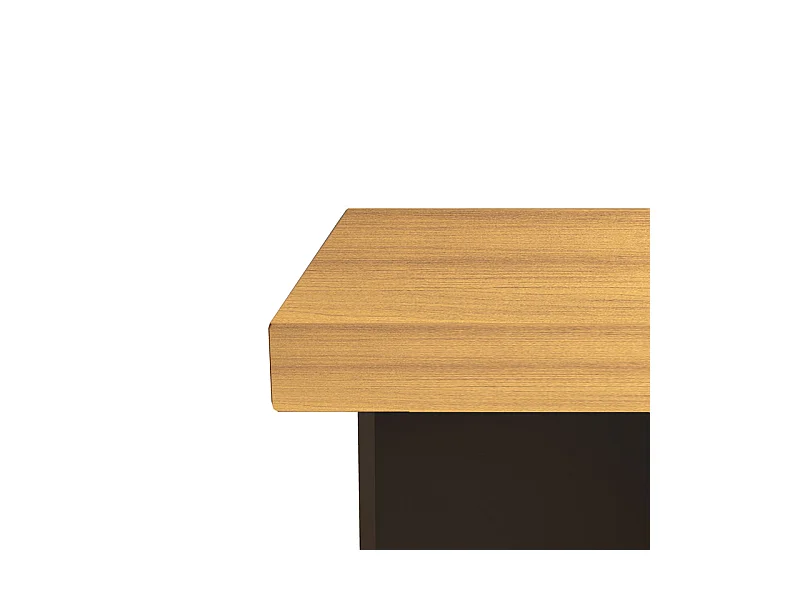 Bureau d'ordinateur d’angle pivotant - avec 2 tiroirs et 2 niches - niche XL pour animaux - MDF - 120x50x75cm