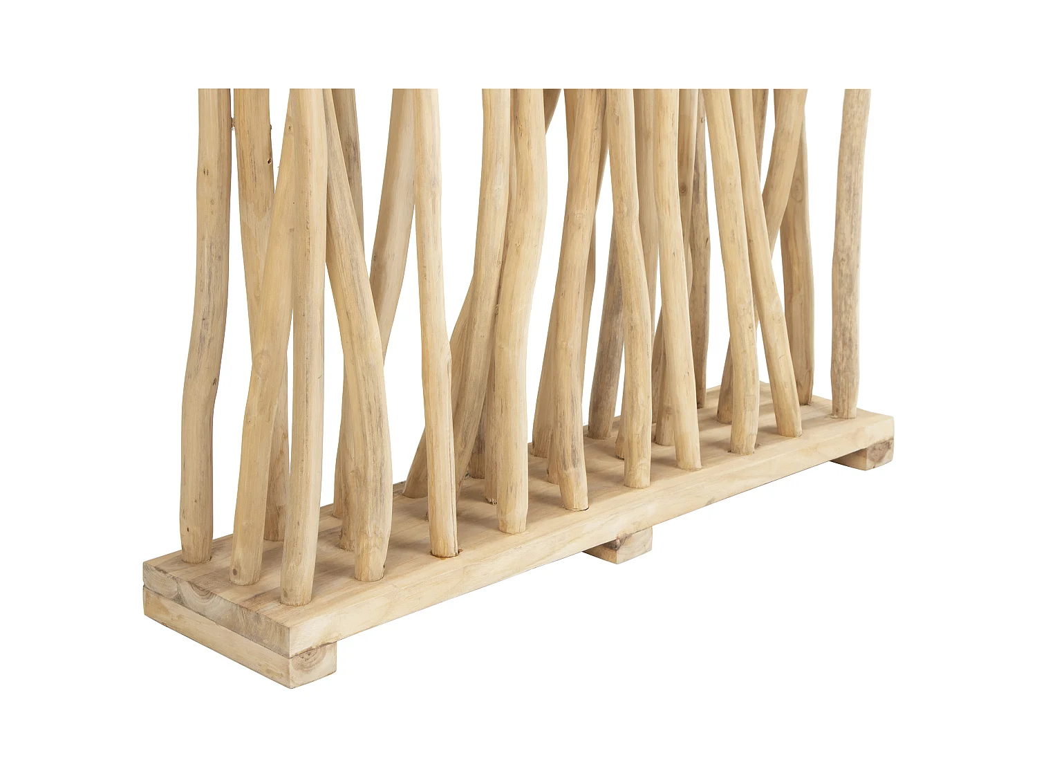 Sett med 2 romdeler i teaktre - L. 100 x D. 25 x H. 180 cm - Naturlig - GAYANA