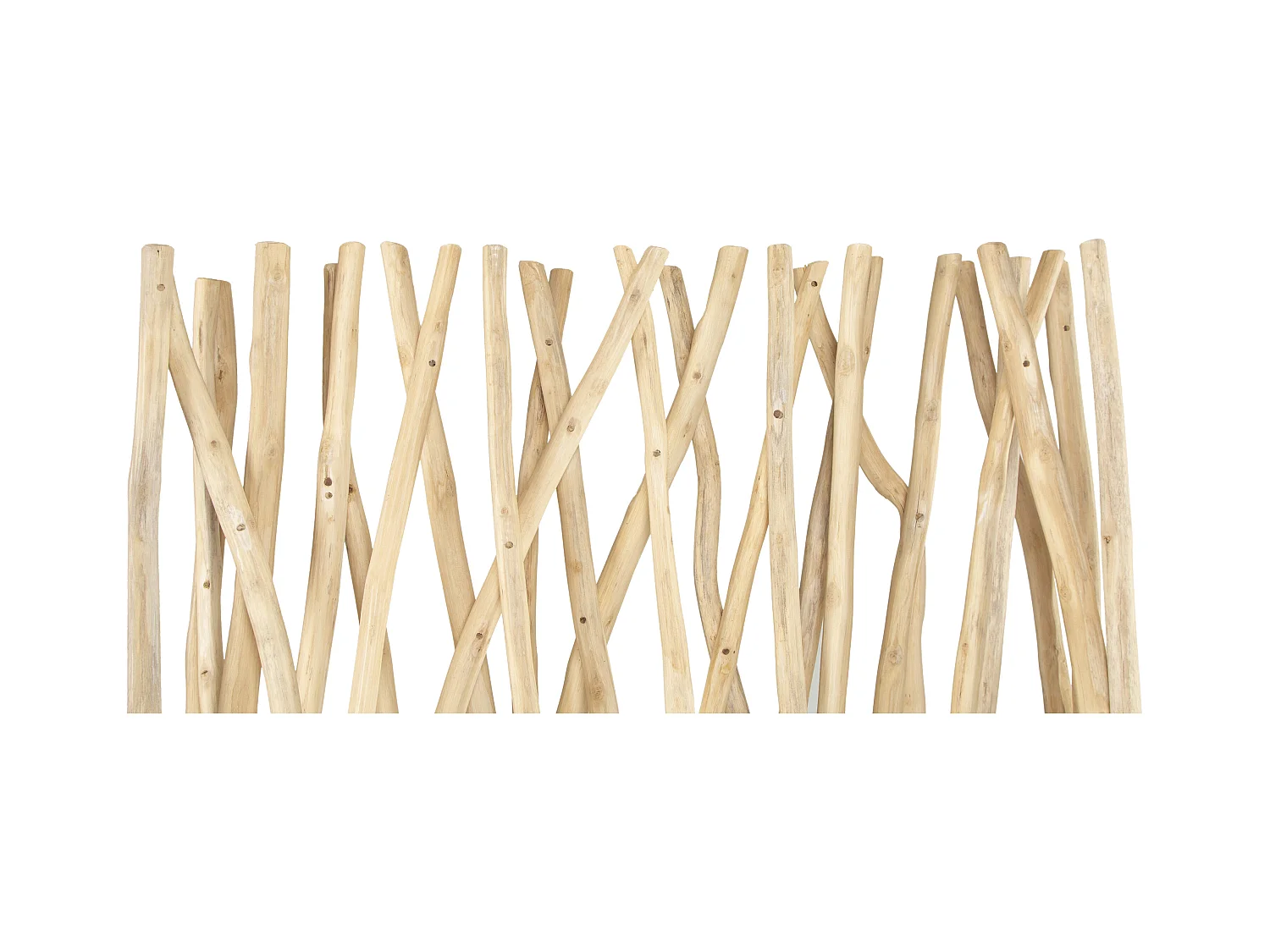 Sett med 2 romdeler i teaktre - L. 100 x D. 25 x H. 180 cm - Naturlig - GAYANA