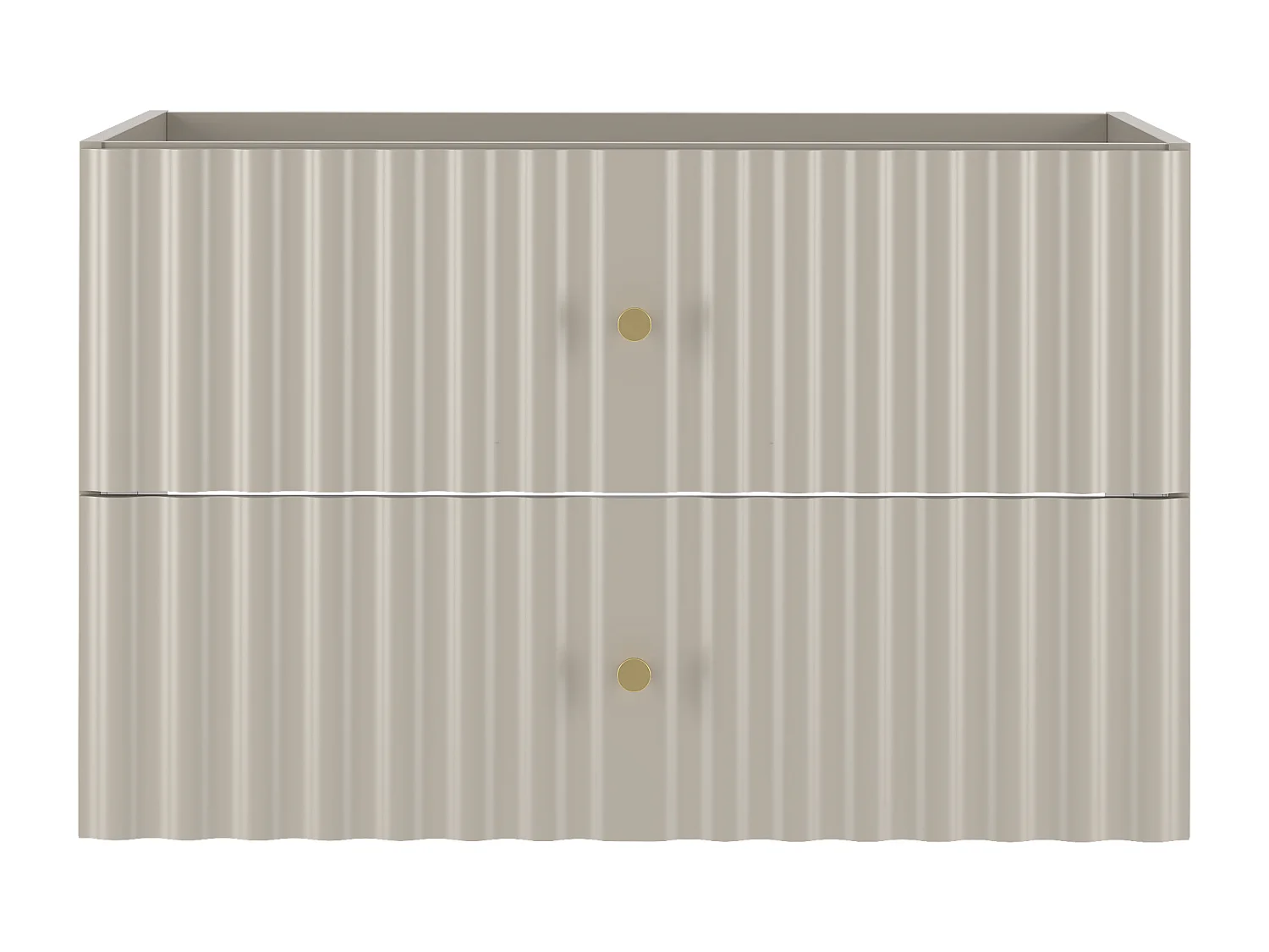 Kasjmier badkamermeubel onder wastafel 80 cm Geribbelde fronten Aqua