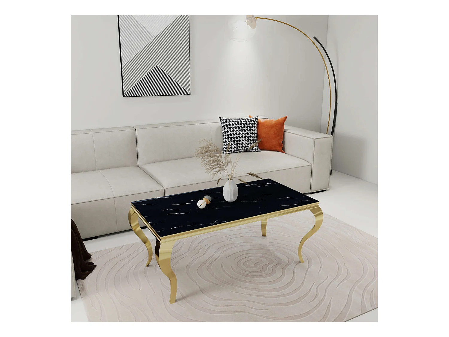 Table basse BAROQUE Gold 120x60x45 cm