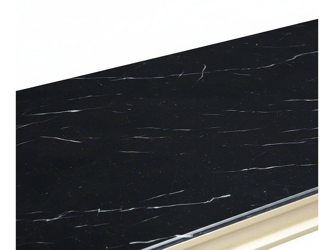 Table basse BAROQUE Gold 120x60x45 cm - Plateau Marbré noir
