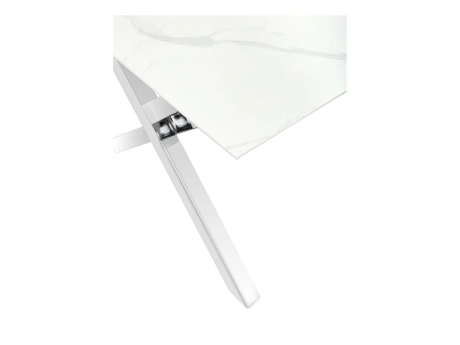 Table basse IXE Chrome & Verre Transparent 120x60x45 cm