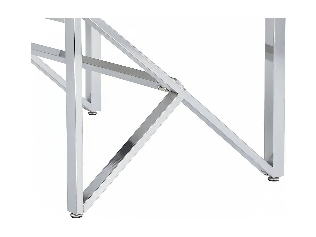 Table Basse MAJESTIQUE Rectangle Plateau Verre Trempé Marbré Noir Pieds Chrome 120x60x45cm