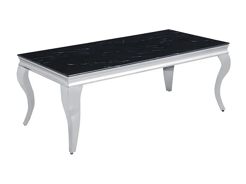 Table basse BAROQUE Chrome 120x60x45 cm