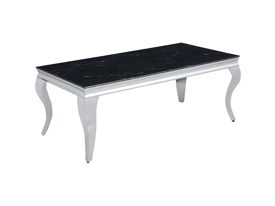 Table basse BAROQUE Chrome 120x60x45 cm