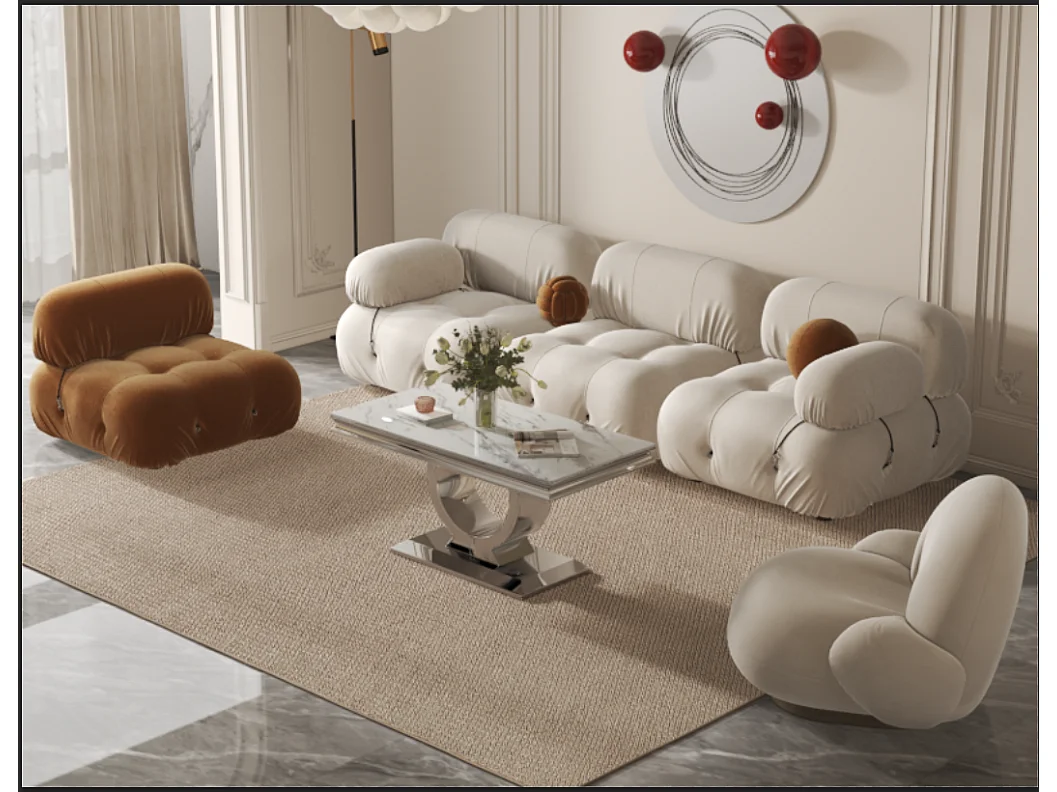 Table Basse INVICTUS – Chrome & Verre Trempé – 120x60x45 cm