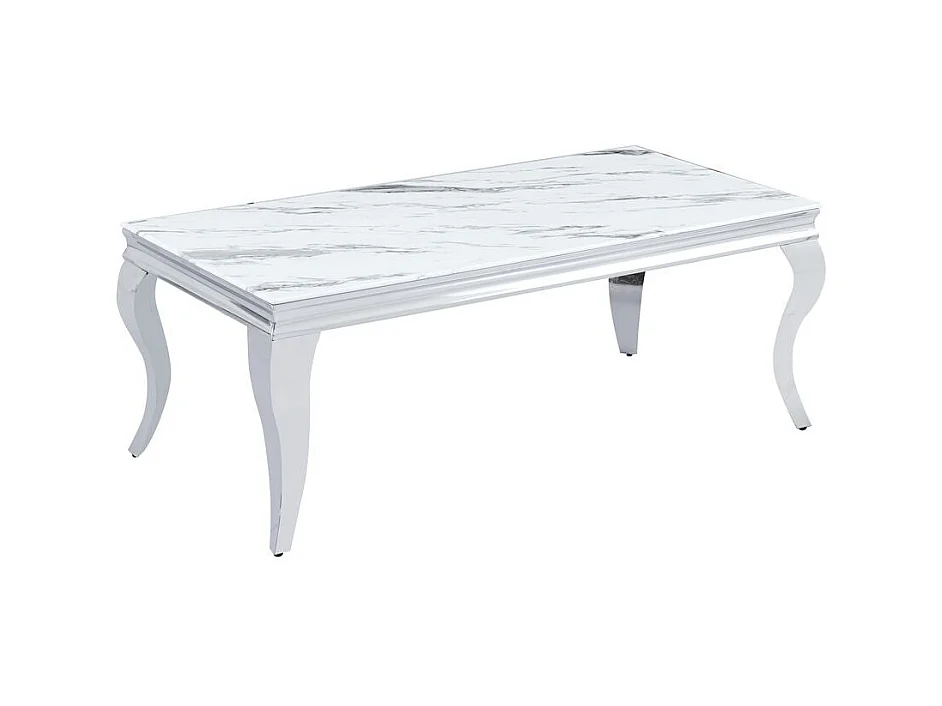 Table basse BAROQUE Chrome 120x60x45 cm
