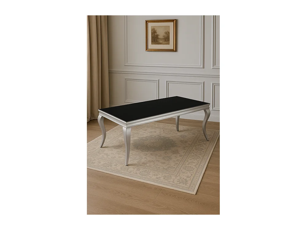 Table basse BAROQUE Chrome 120x60x45 cm