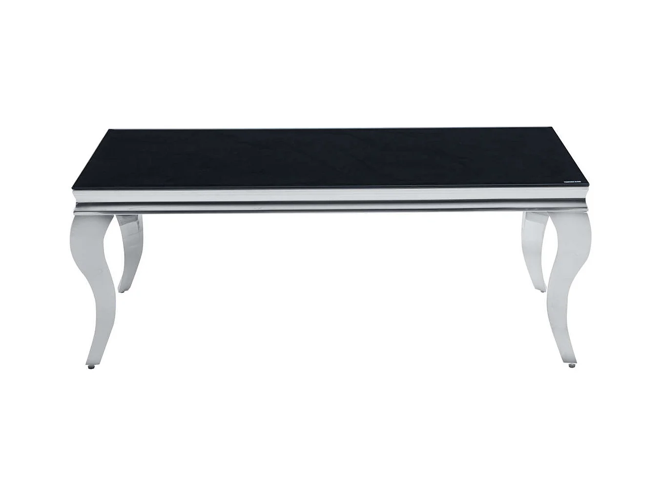 Table basse BAROQUE Chrome 120x60x45 cm