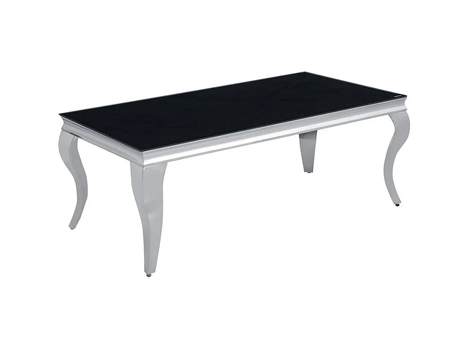 Table basse BAROQUE Chrome 120x60x45 cm