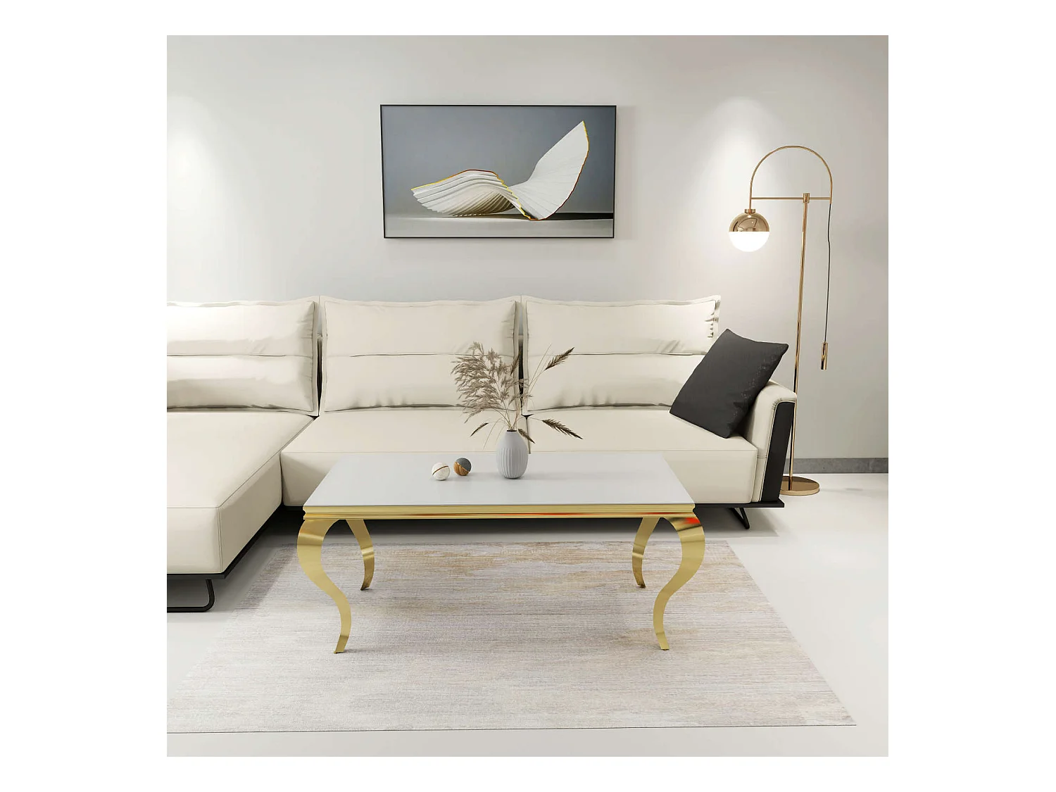 Table basse BAROQUE Gold 120x60x45 cm