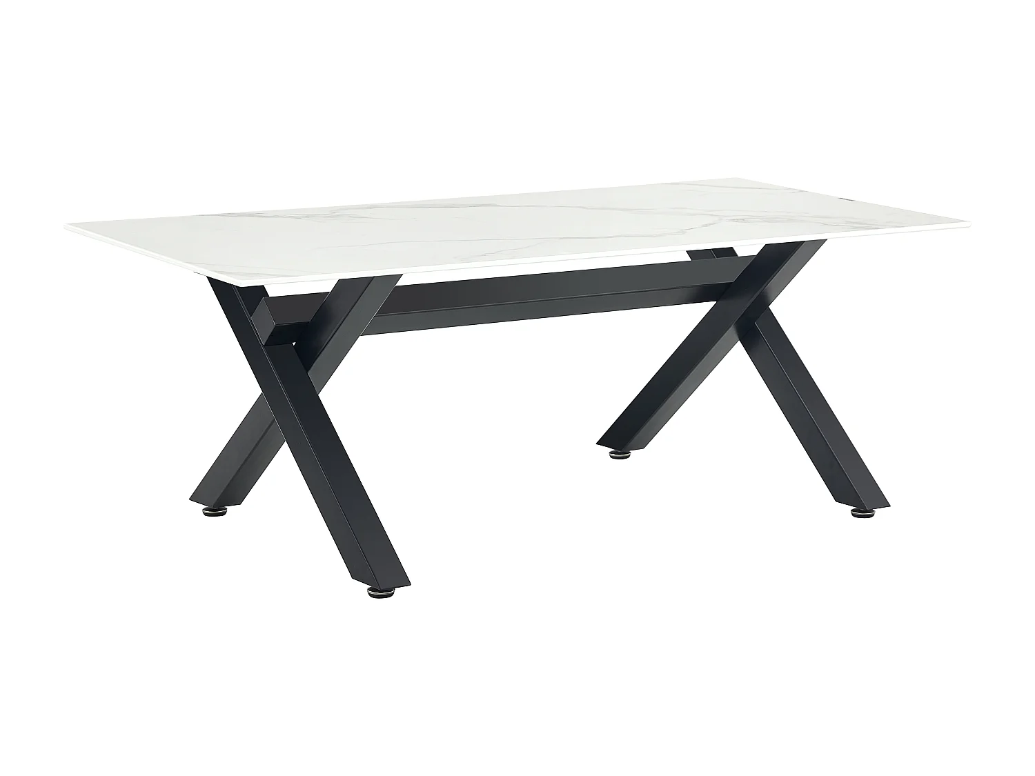 Table basse IXE Métal & Verre 120x60x45 cm