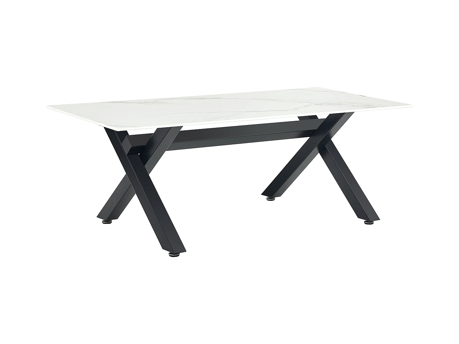 Table basse IXE Métal & Verre 120x60x45 cm