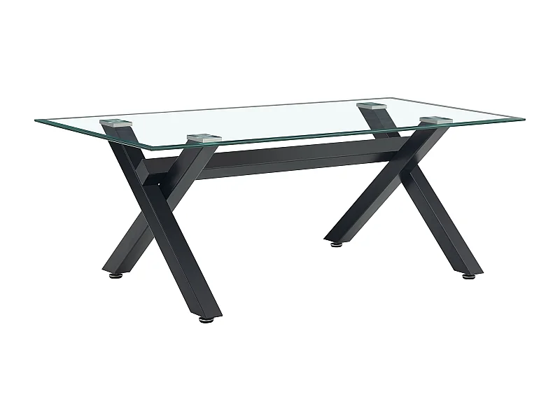 Table basse IXE Métal & Verre 120x60x45 cm