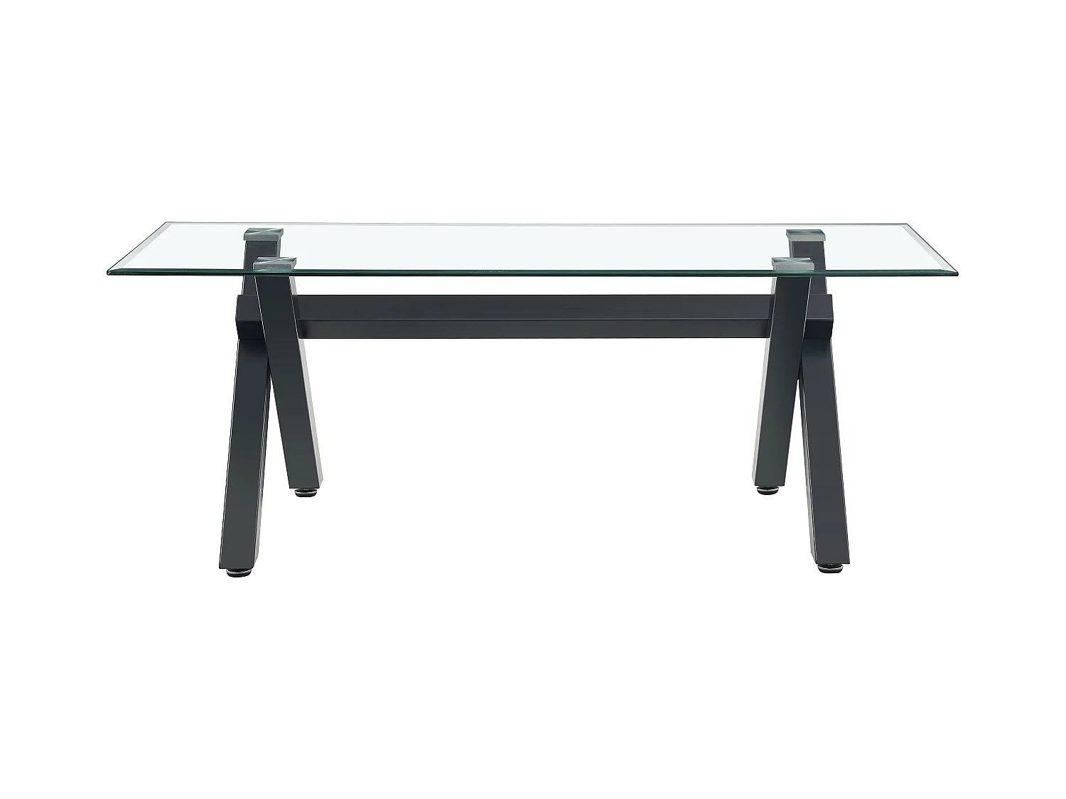 Table basse IXE Métal & Verre 120x60x45 cm