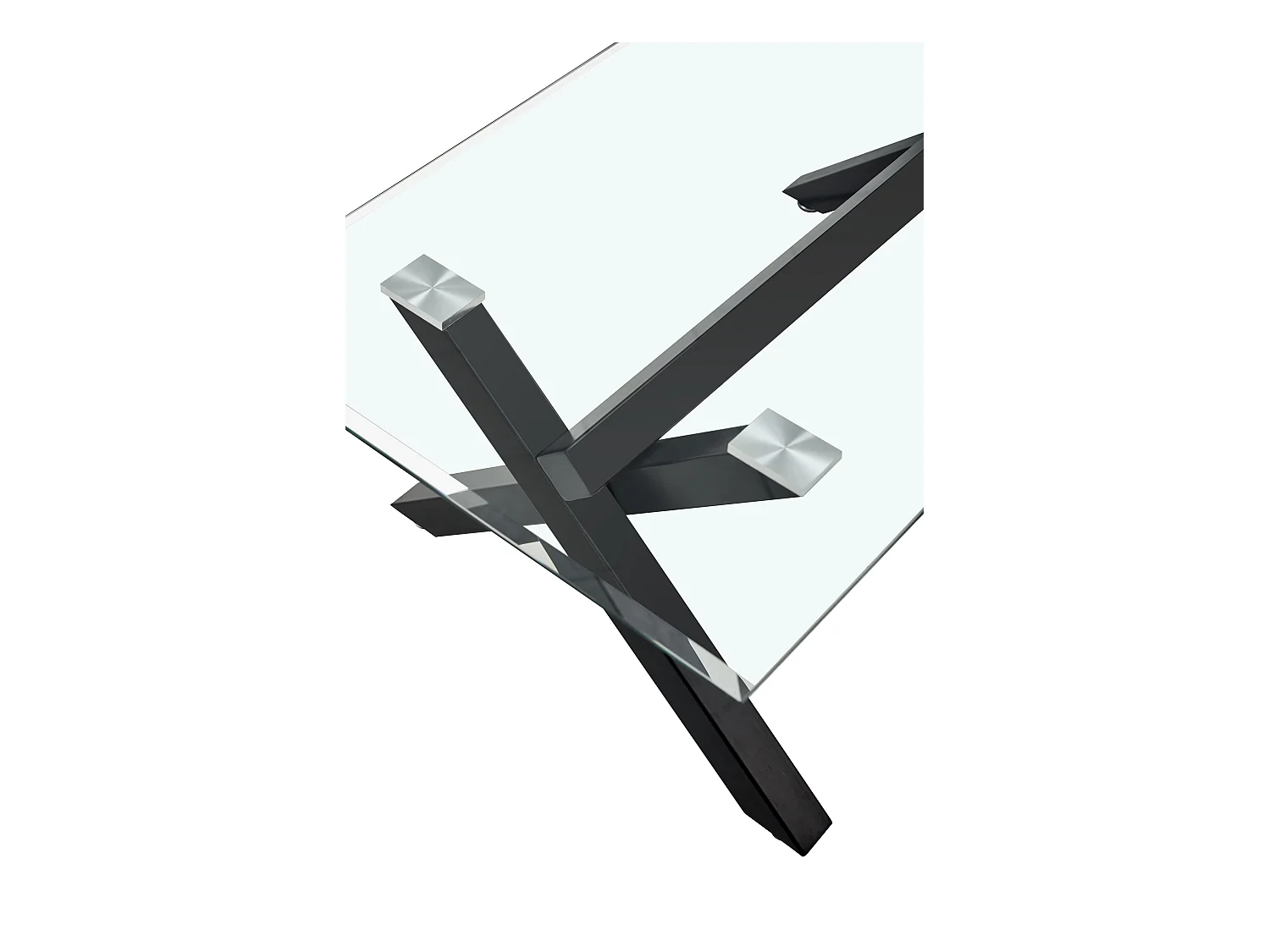 Table basse IXE Métal & Verre 120x60x45 cm