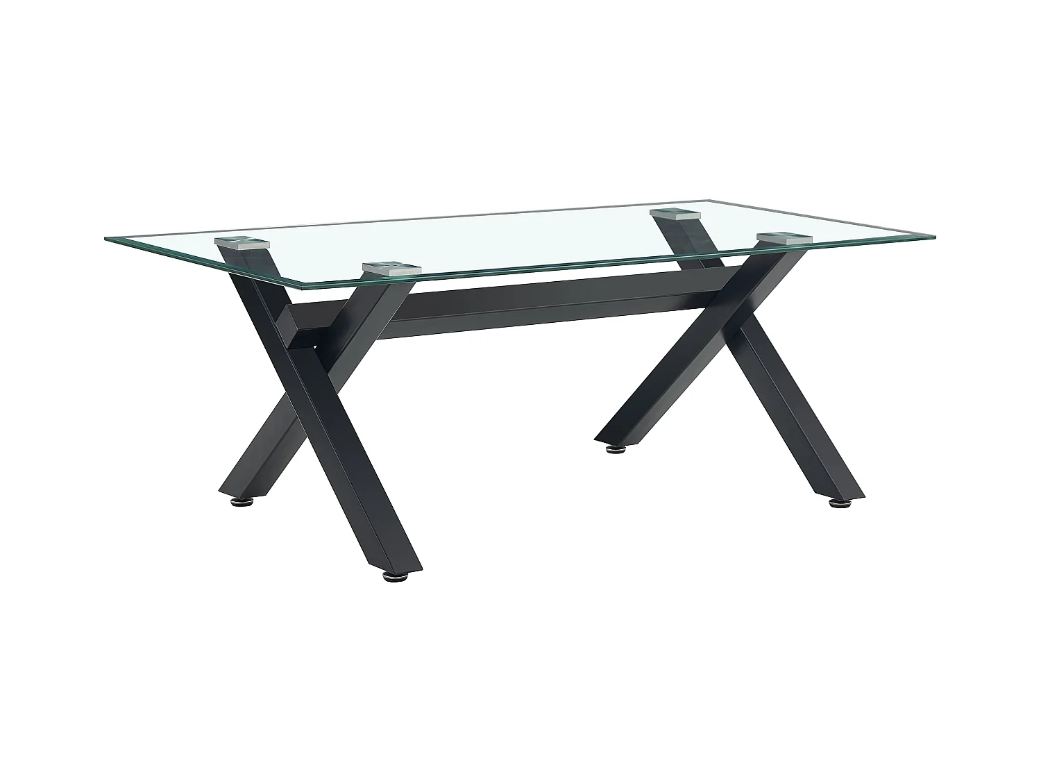Table basse IXE Métal & Verre 120x60x45 cm