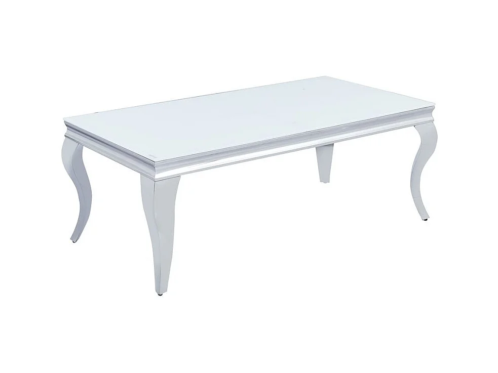 Table basse BAROQUE Chrome 120x60x45 cm