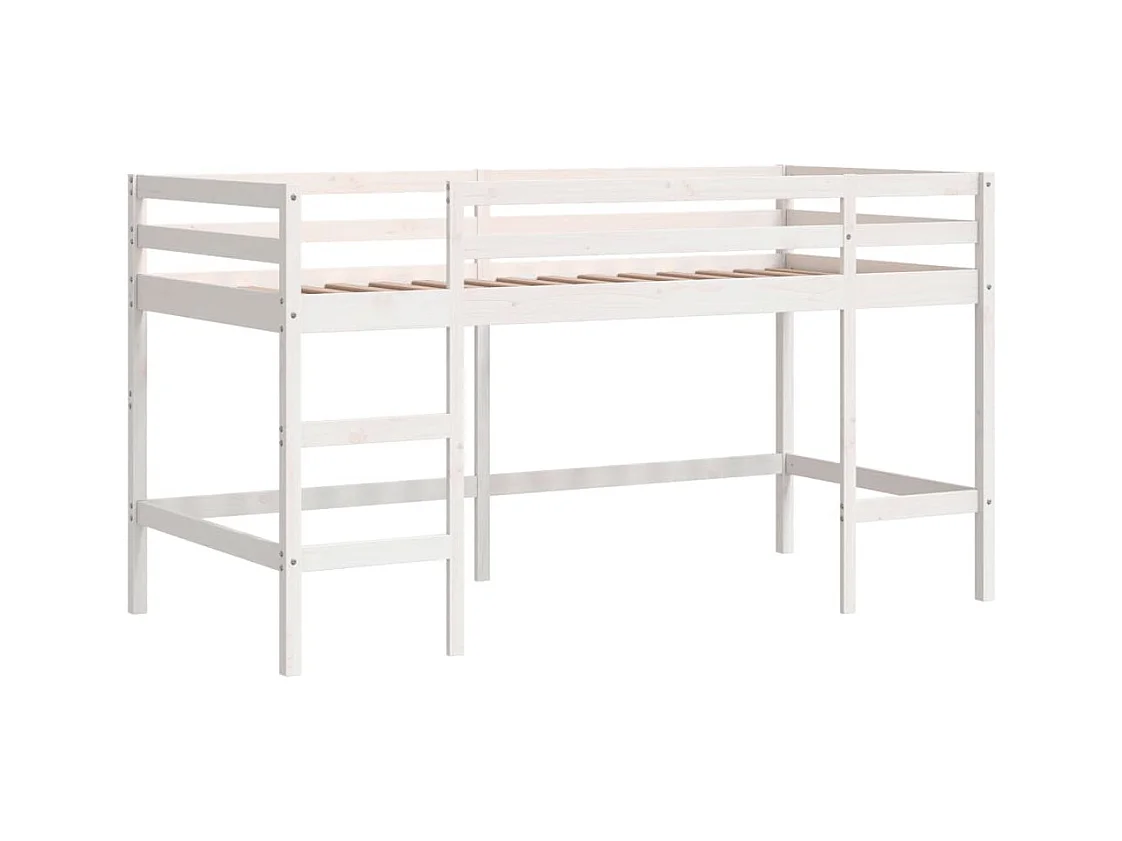 Lit simple-Lit mezzanine enfants avec tunnel sans matelas rose 80x200 cm