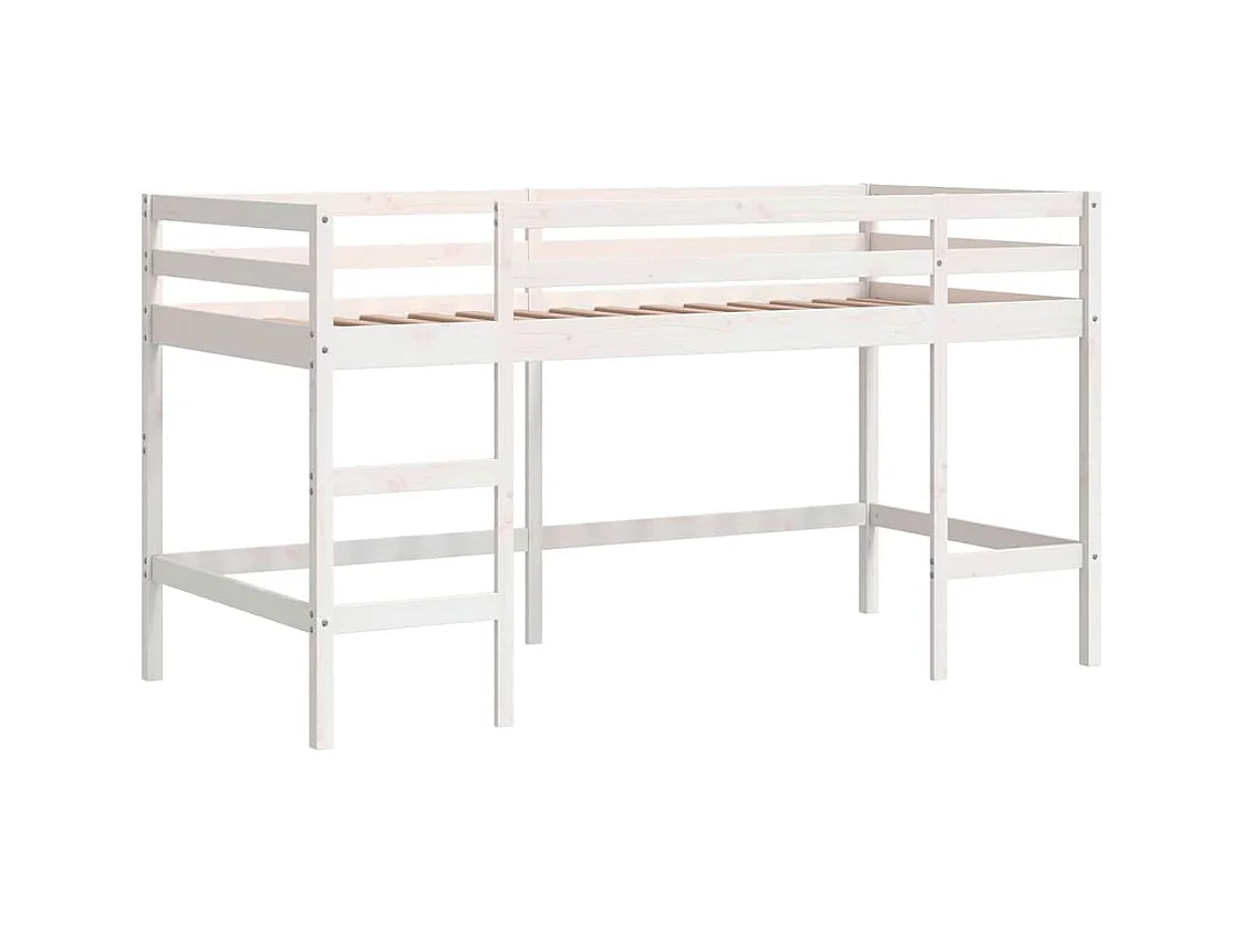 Lit simple-Lit mezzanine enfants avec tunnel sans matelas bleu 80x200 cm