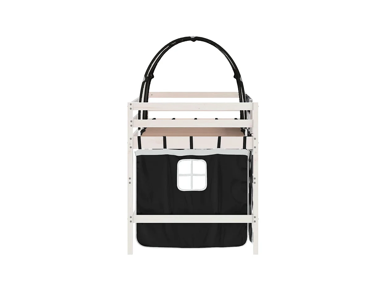 Lit simple-Lit mezzanine enfants avec tunnel sans matelas 80x200 cm