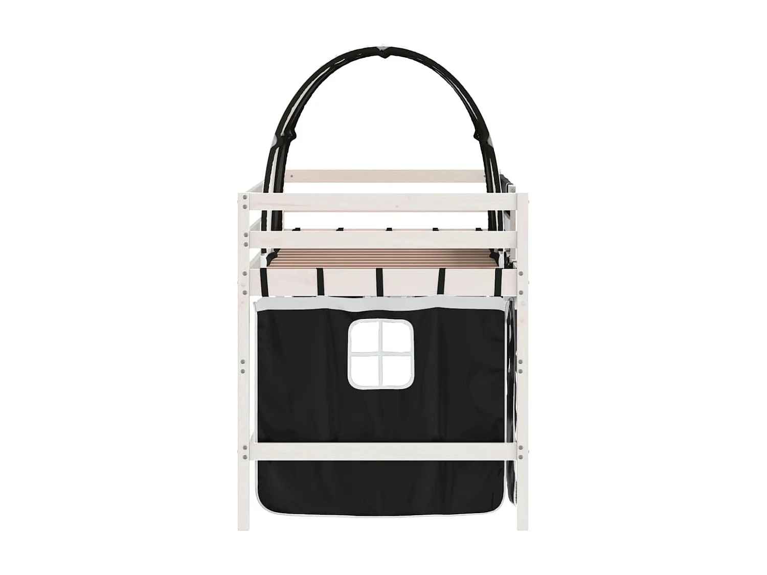 Lit simlpe-Lit mezzanine enfants avec tunnel sans matelas 90x200 cm