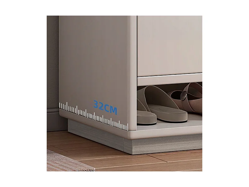 COMMODE MODERNE BLANCHE SPACIEUSE POUR CHAUSSURES ÉTAGÈRE 2 PORTES ÉTROITE