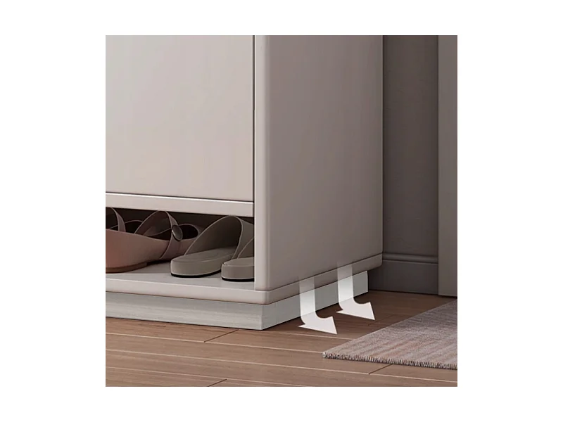 COMMODE MODERNE BLANCHE SPACIEUSE POUR CHAUSSURES ÉTAGÈRE 2 PORTES ÉTROITE