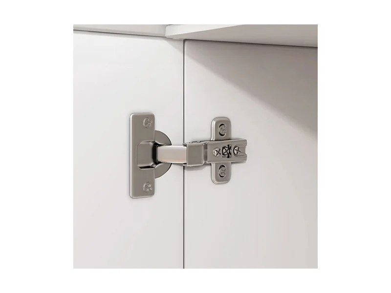 COMMODE MODERNE BLANCHE SPACIEUSE POUR CHAUSSURES ÉTAGÈRE 2 PORTES ÉTROITE