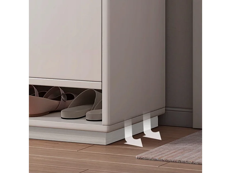 COMMODE MODERNE BLANCHE SPACIEUSE POUR CHAUSSURES ÉTAGÈRE 2 PORTES ÉTROITE