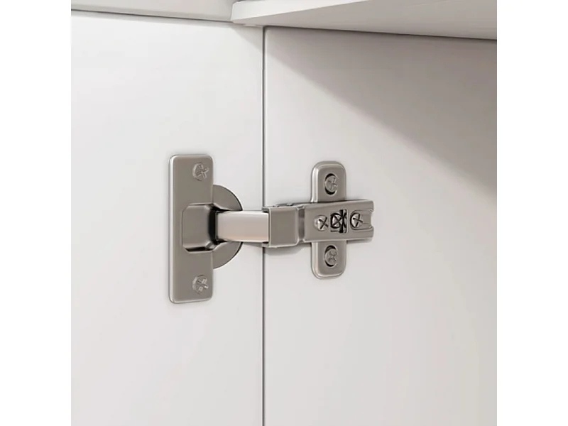 COMMODE MODERNE BLANCHE SPACIEUSE POUR CHAUSSURES ÉTAGÈRE 2 PORTES ÉTROITE