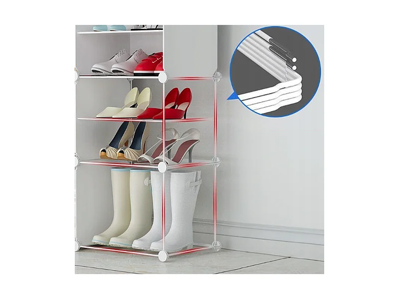 ARMOIRE À CHAUSSURES ARMOIRE MODULAIRE GARDE-ROUGE BLANCHE ÉTAGÈRE MODERNE