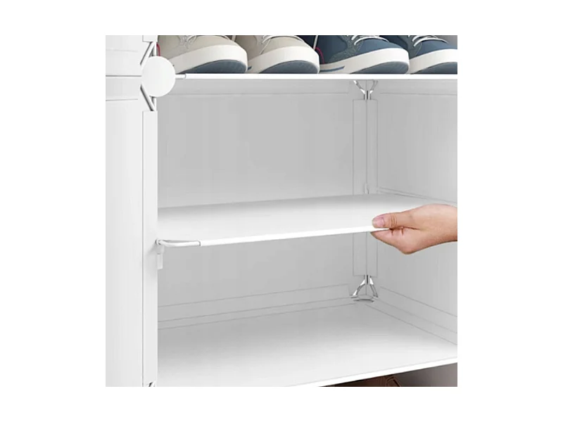 ARMOIRE À CHAUSSURES ARMOIRE MODULAIRE GARDE-ROUGE BLANCHE ÉTAGÈRE MODERNE