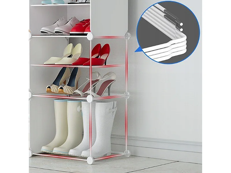 ARMOIRE À CHAUSSURES ARMOIRE MODULAIRE GARDE-ROUGE BLANCHE ÉTAGÈRE MODERNE