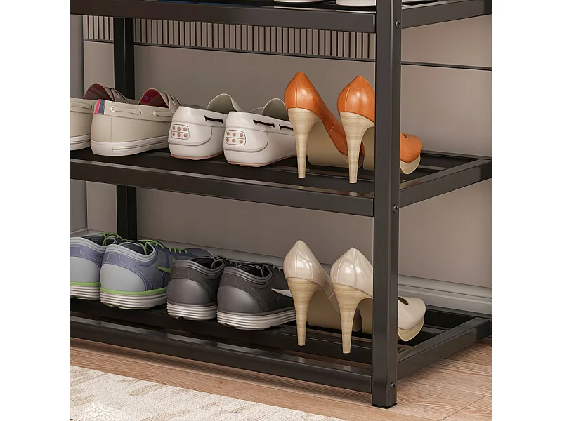 SCHUHREGAL SCHUHE REGAL SCHWARZ FLURREGAL INDUSTRIELLER STÄNDER