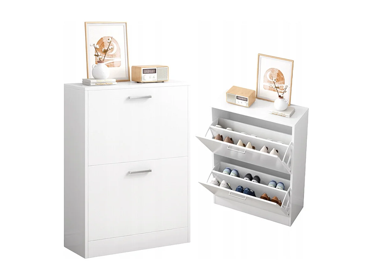 Armoire à chaussures blanche placard à chaussures commode loft moderne 60 cm