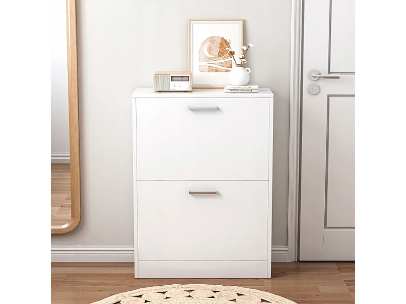 Armoire à chaussures blanche placard à chaussures commode loft moderne 60 cm