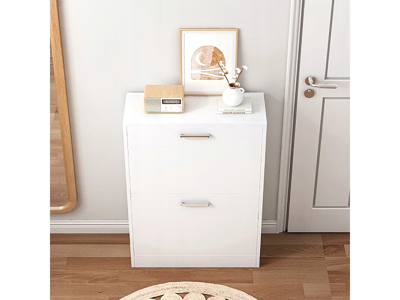 Armoire à chaussures blanche placard à chaussures commode loft moderne 60 cm