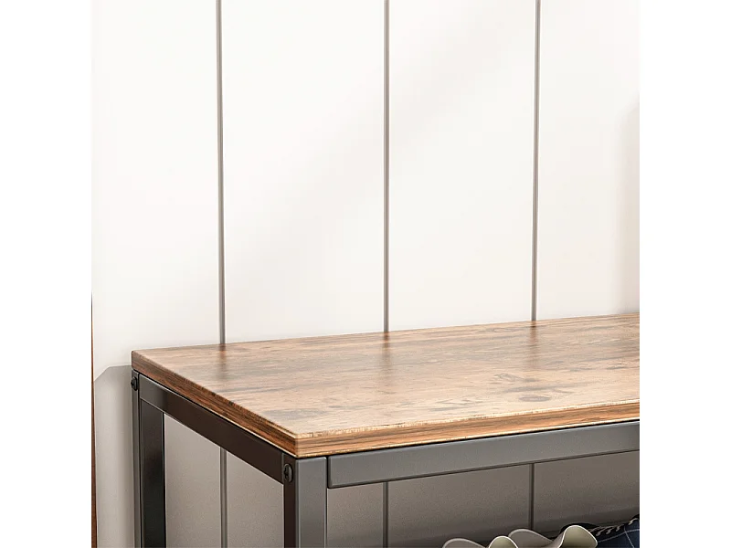 REGAL SCHUHKASTEN MIT SITZFLÄCHE GROSSE INDUSTRIELLE LOFT-RETRO-REGALBÖDE 73 CM