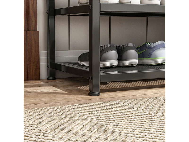 REGAL SCHUHKASTEN MIT SITZFLÄCHE GROSSE INDUSTRIELLE LOFT-RETRO-REGALBÖDE 73 CM